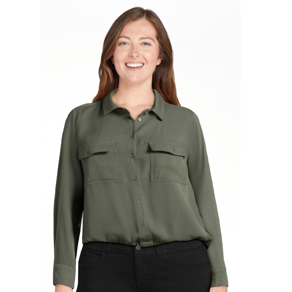 NWOT No Boundaries Juniors Bungee Hem Utility Shirt